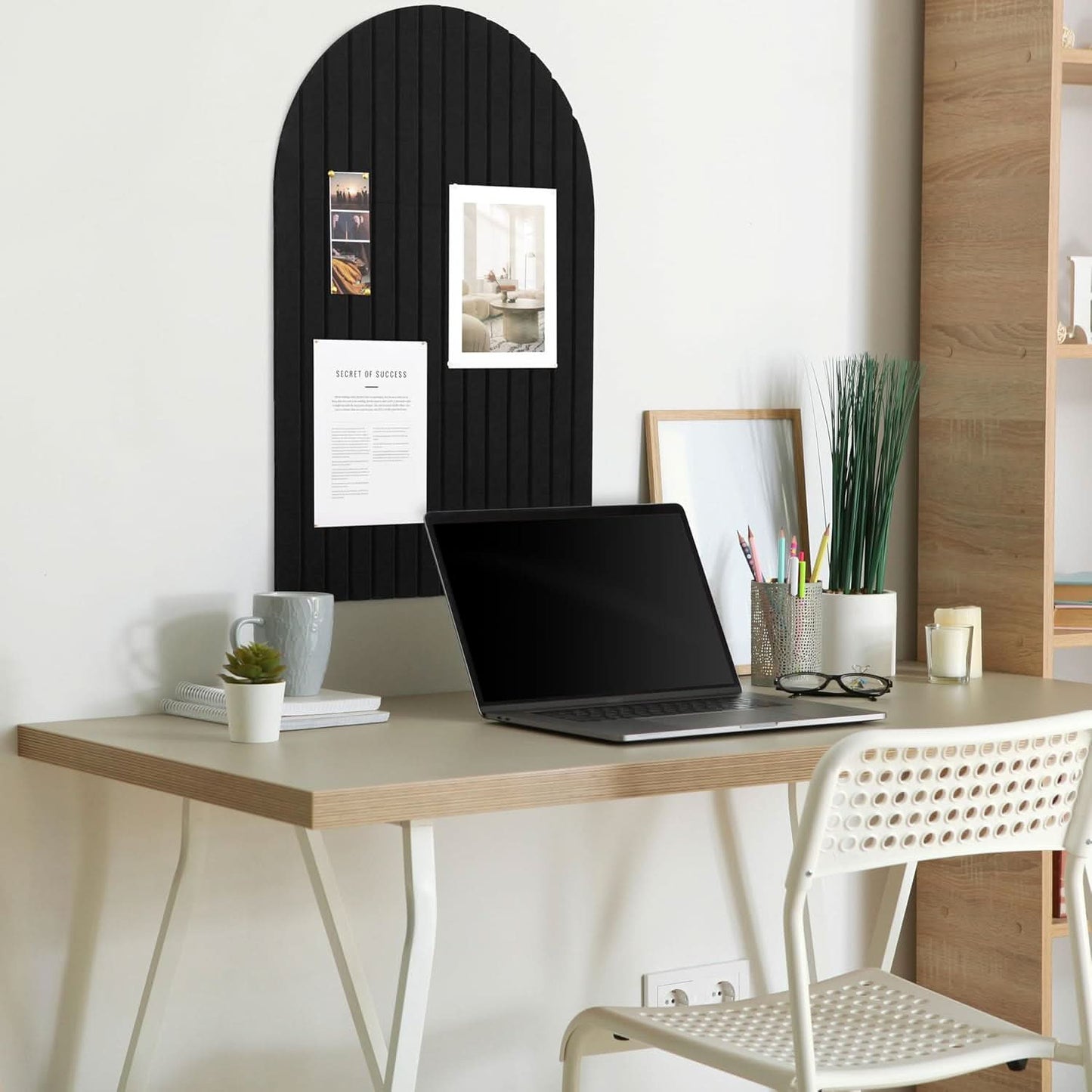 Large Arched Felt Board for Chic Wall Arrangements