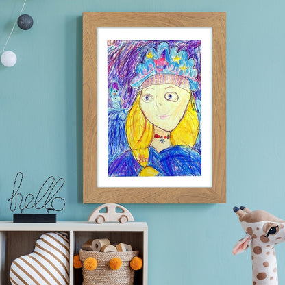 Creative Kids Art Display Frame | Flip-Open Design, Holds 150 Pieces | A4 Size Compatible | MDF & Tempered Glass