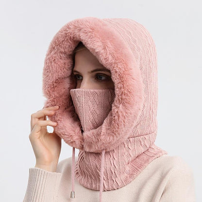 Women's Versatile 3-in-1 Winter Beanie with Face Shield