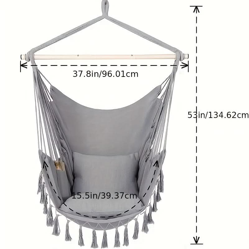 Portable Hammock Chair with Hanging Tassels