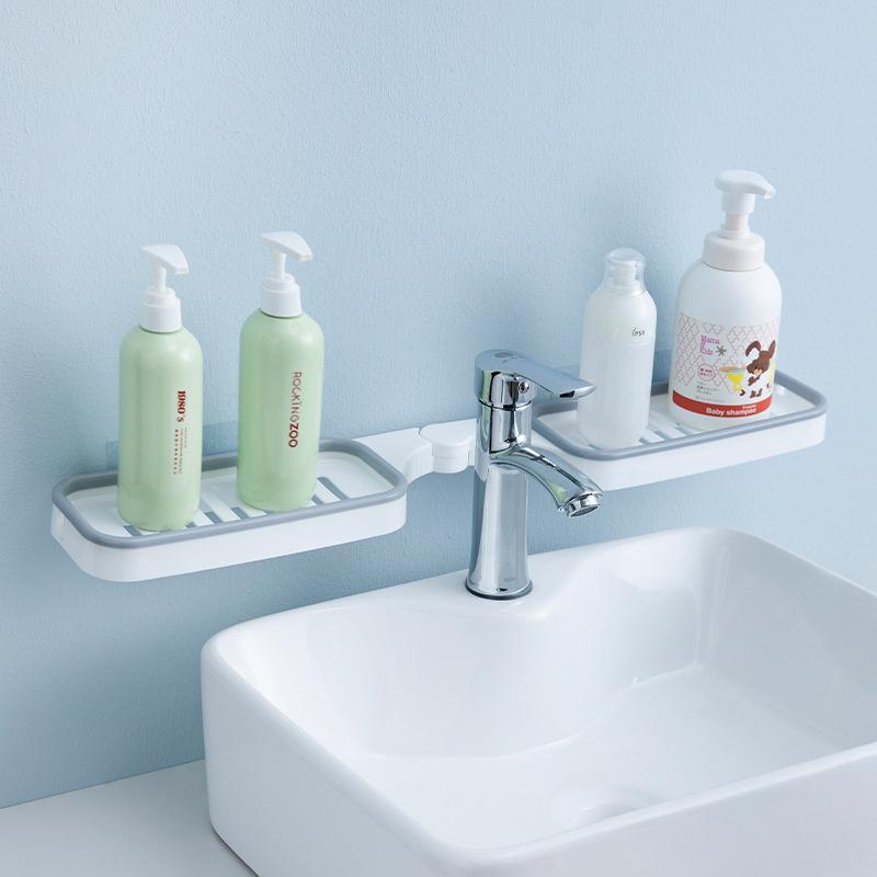 Corner Rack for Bathroom – 180° Rotating, No Punch Installation
