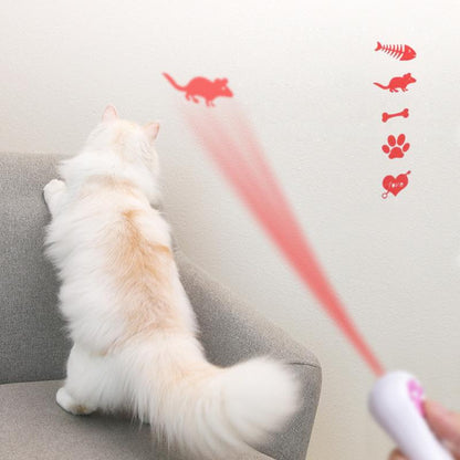 Interactive LED Cat Laser Toy – USB Rechargeable with 4 Cartridges