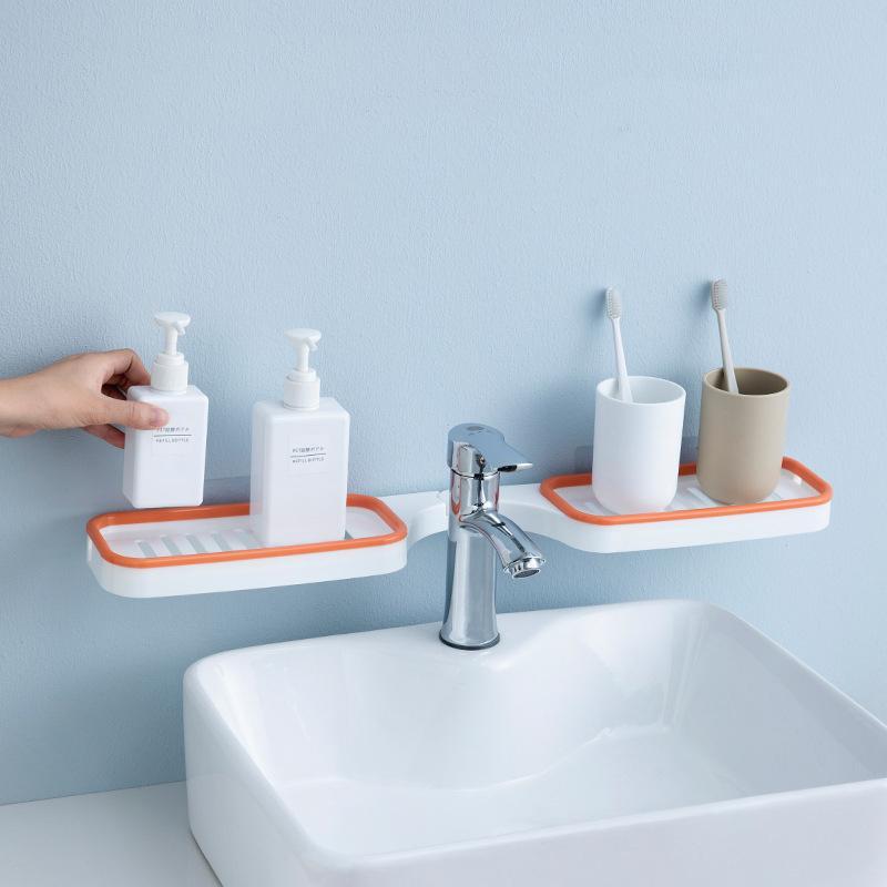 Corner Rack for Bathroom – 180° Rotating, No Punch Installation