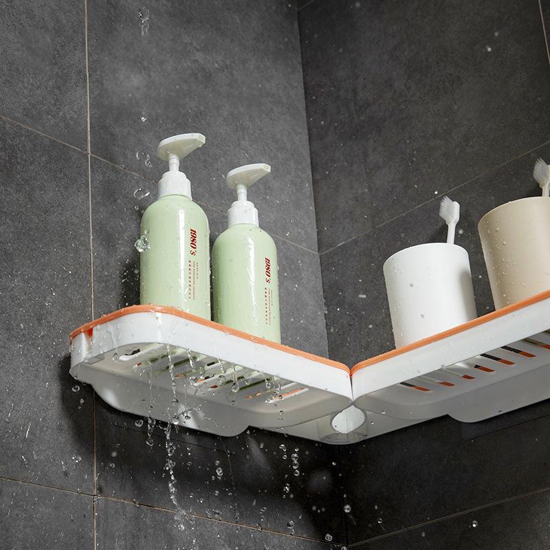 Corner Rack for Bathroom – 180° Rotating, No Punch Installation