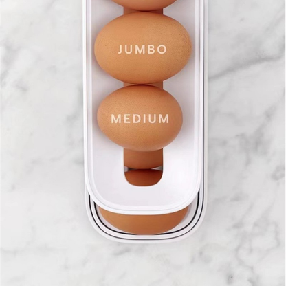 Egg Holder Storage Box with Automatic Scroll Feature