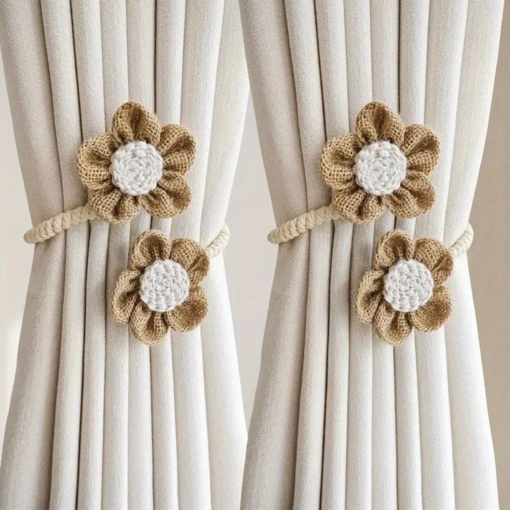 Charming Floral Curtain Holdbacks | Set of 2