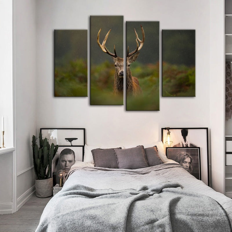 Enchanting Forest Deer - 4-Piece Canvas Art Set