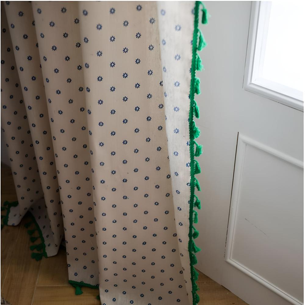 Rustic Elegance Tassel Window Drapes