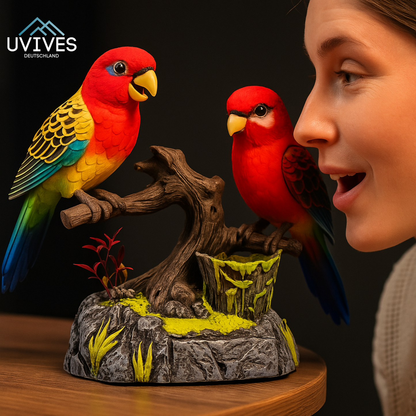 Talking Parrot for a Lively Spring Garden