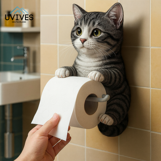 Cat-Themed Toilet Paper Holder