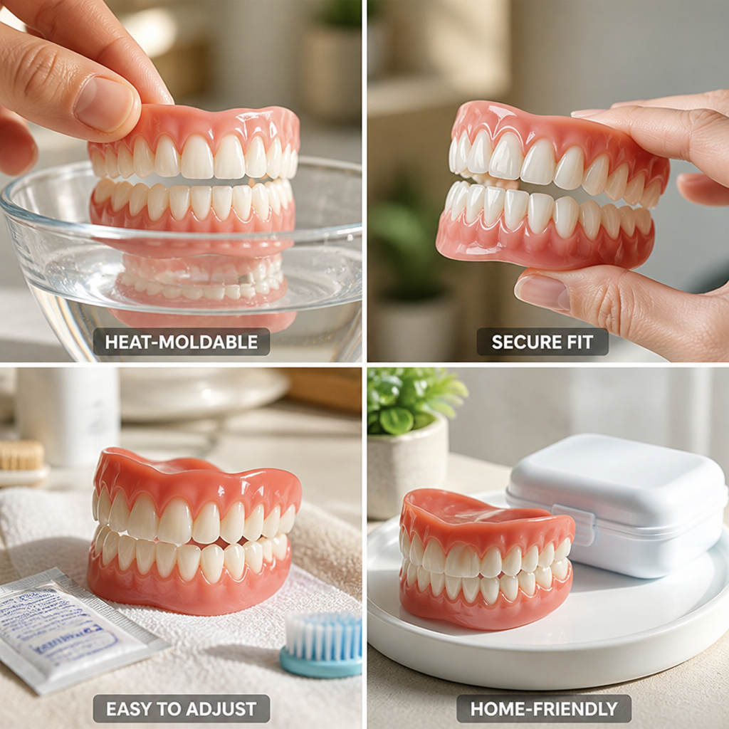 Custom Fit Silicone Denture Support System