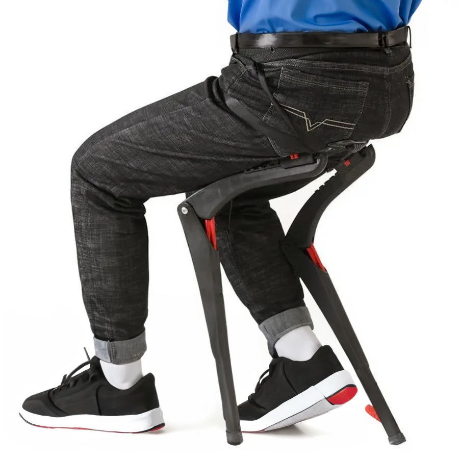 Folding Sports Chair - Portable Wearable Exoskeleton Design