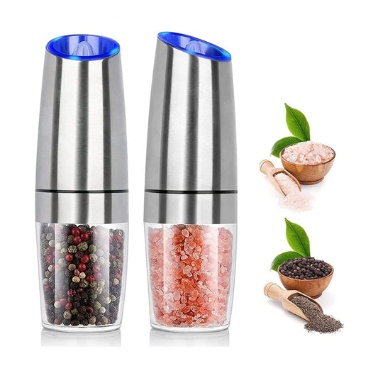 Electric Gravity-Driven Salt and Pepper Grinder