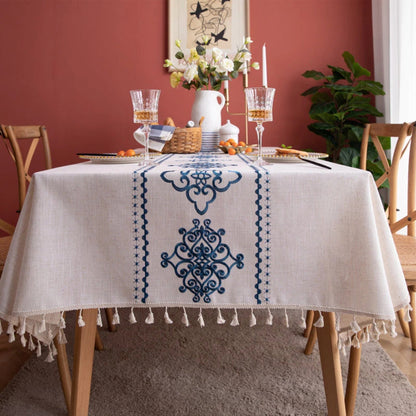 Elegant Embroidered Table Cover for Stylish Dining
