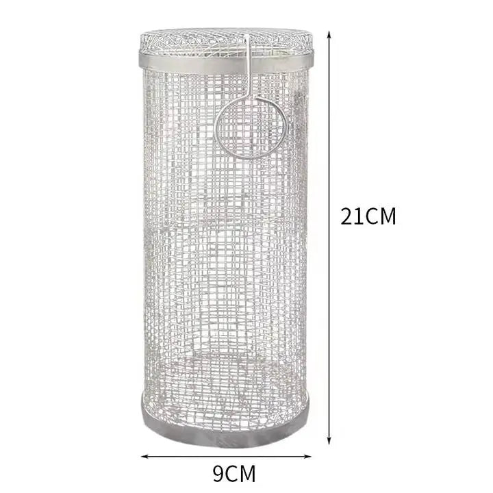 Portable Stainless Steel Grill Basket with Wheels - Buy One, Get One Free!