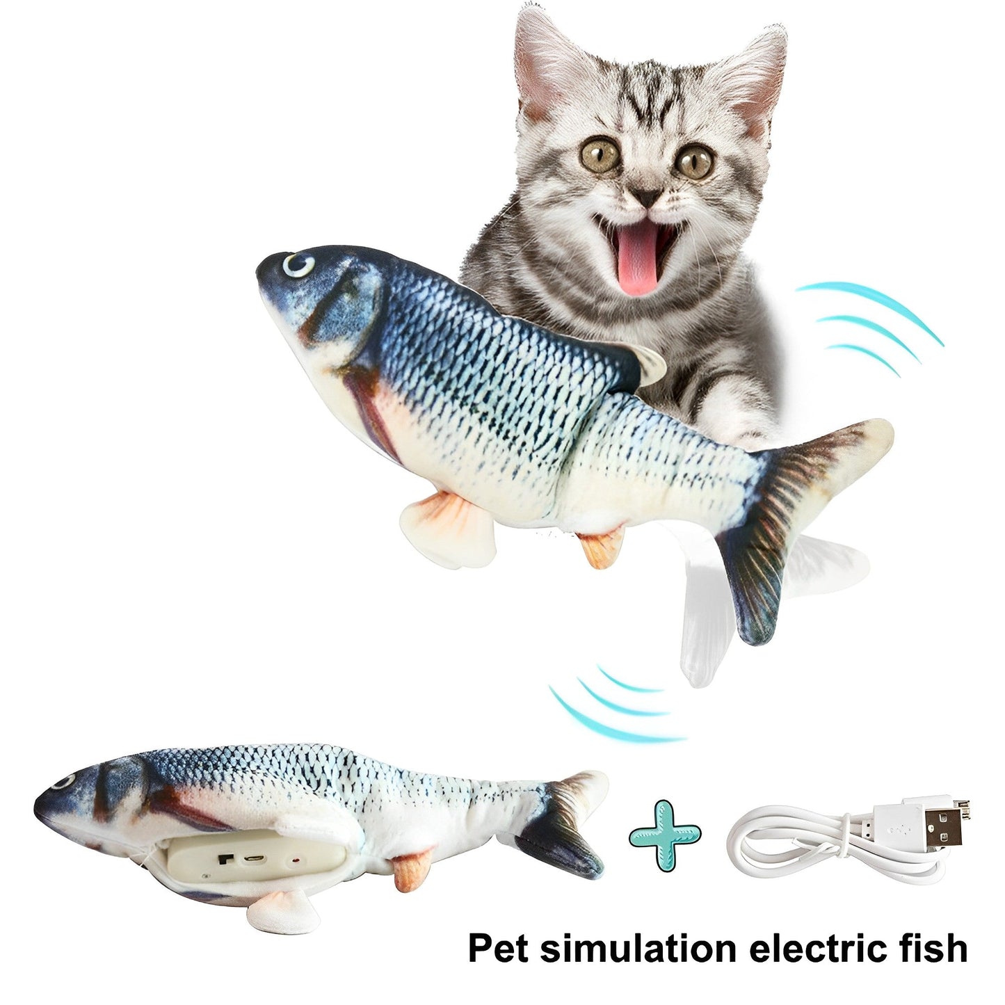 Interactive Flopping Fish Toy for Cats