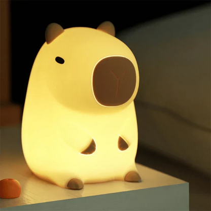 Charming LED Squishy Night Light with Turtle Design - USB Rechargeable