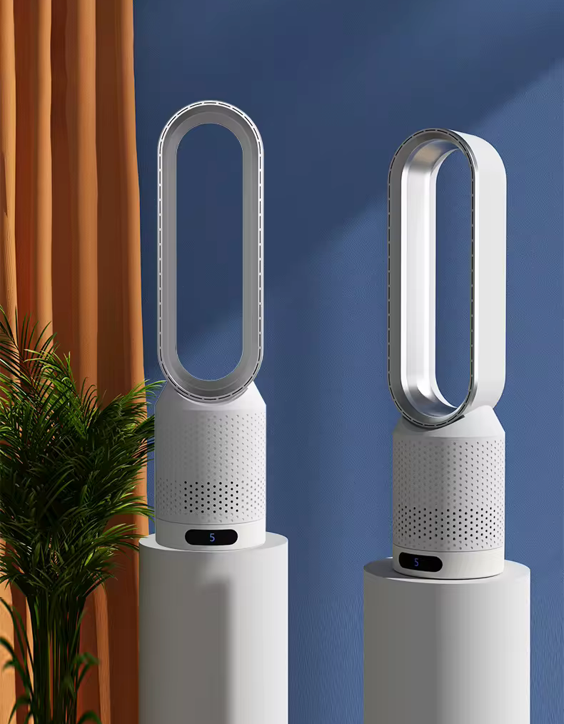 Remote-Controlled Tower Fan for Air Circulation and Purification – 4 Functions