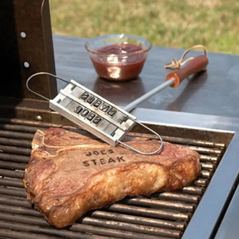 Meat Branding Iron for BBQ Grilling