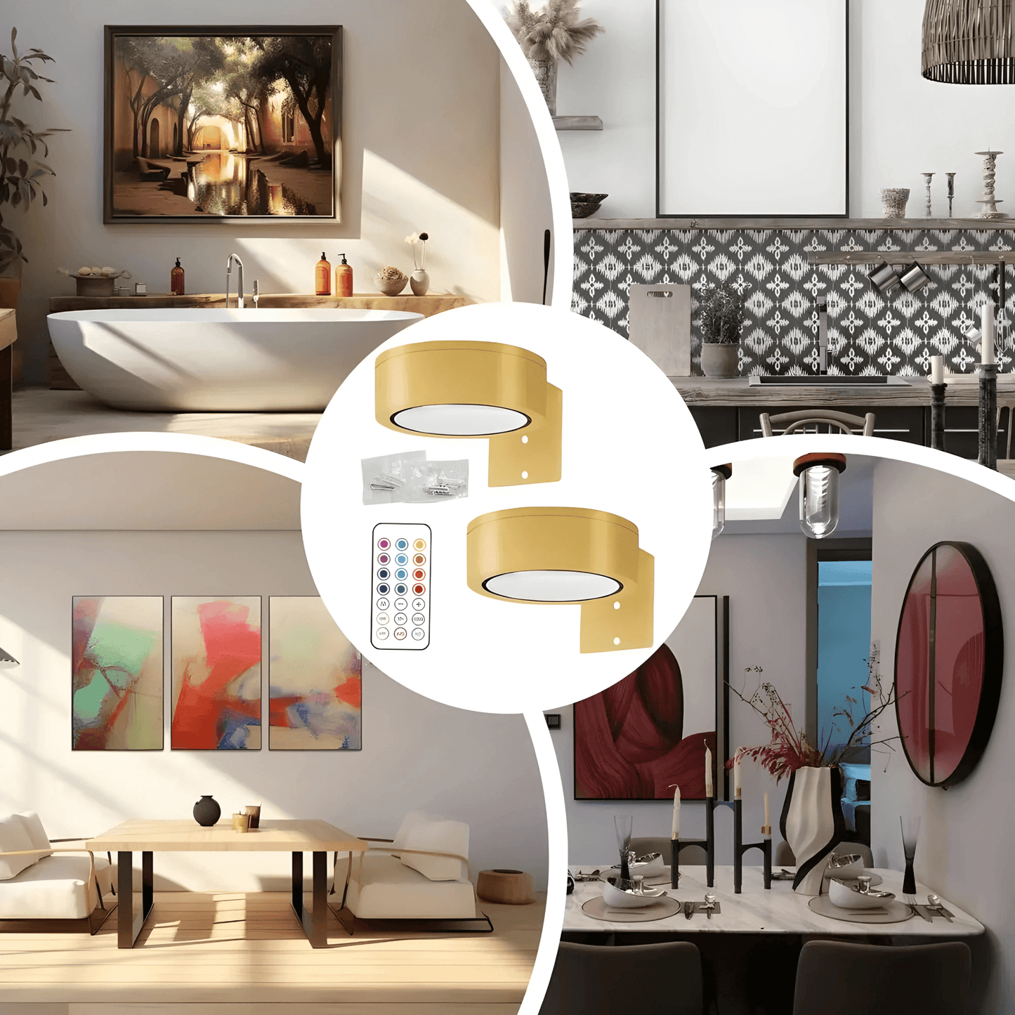 Versatile Magnetic Wall Lamp for Artistic Illumination
