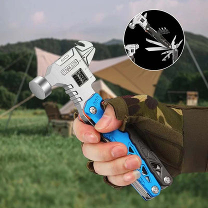 Folding Body Ball Hammer in Stainless Steel - Multifunction Tool