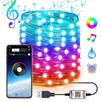 Smart Christmas LED String Lights with App Control