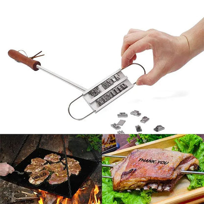 Meat Branding Iron for BBQ Grilling