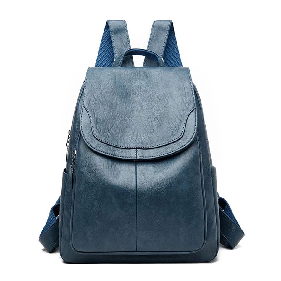 Leather Backpack with Anti-Theft Design – Slim & Functional
