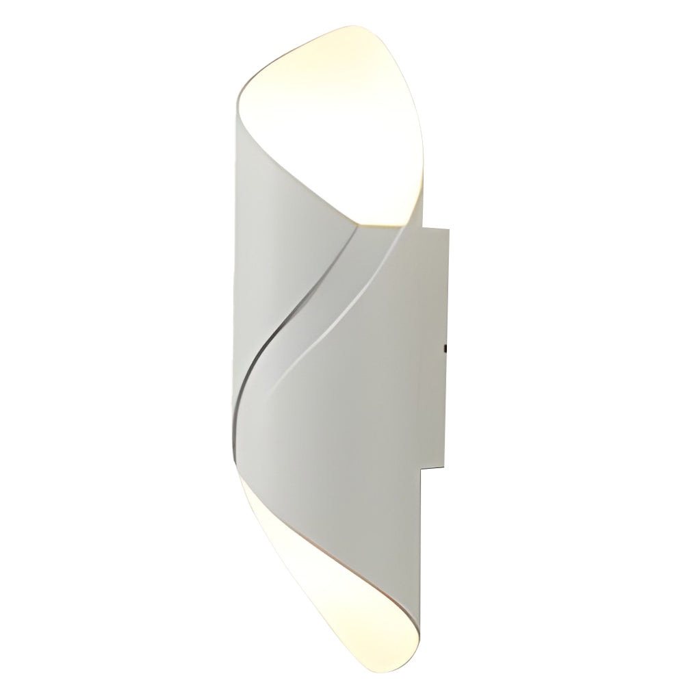 Spiral Black Metal Wall Lamp – Contemporary Outdoor Lighting Fixture