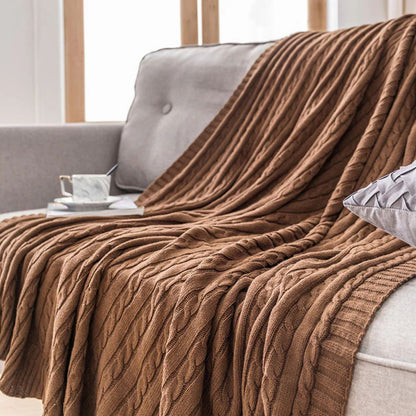 Cozy Cotton Cable Knit Blanket for Ultimate Comfort