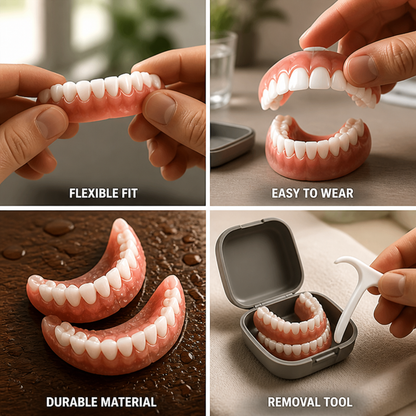 ComfortFlex Dental Replacement Set for Upper & Lower Teeth