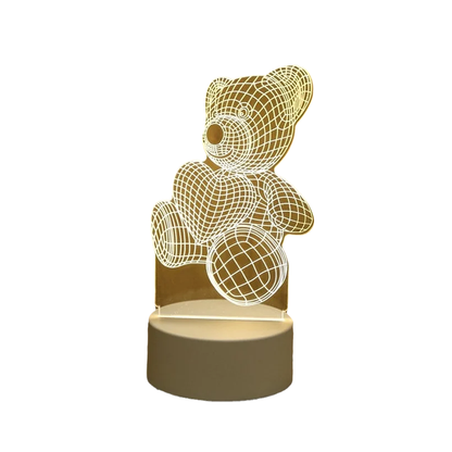 Artistic 3D LED Night Lamp with USB Power