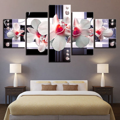 Stunning Five-Piece Floral Canvas Art for Home Décor
