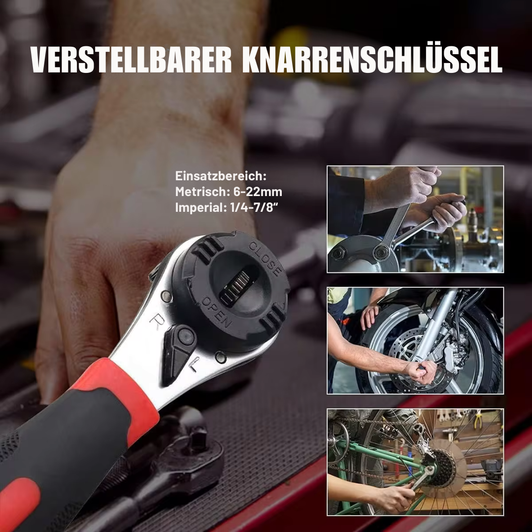 Adjustable Ratchet Wrench for Any Task - Last Day Discount