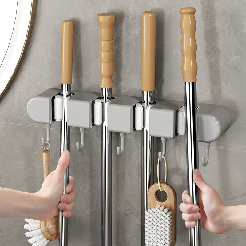 Versatile Storage Rack with Hooks for Home Organization