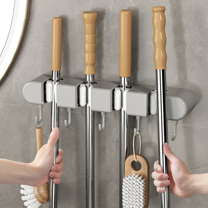 Versatile Storage Rack with Hooks for Home Organization