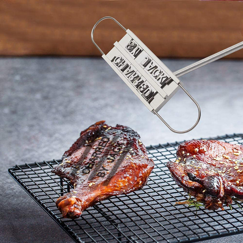 Meat Branding Iron for BBQ Grilling