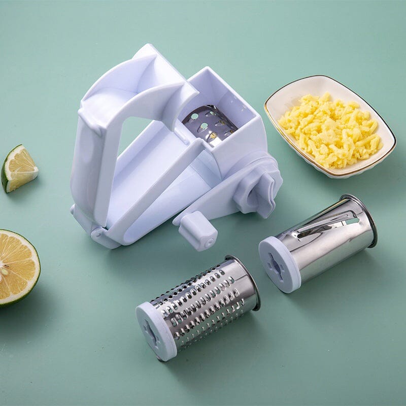 Rotating Cheese Grater with Manual Cutter