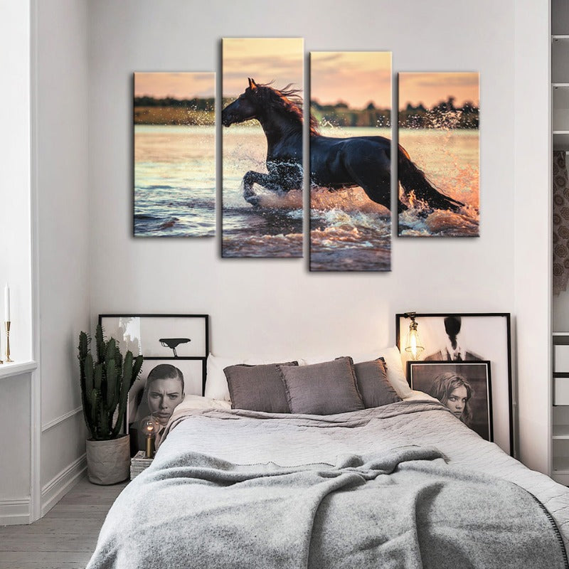 Stunning Equine Canvas Art - 4 Piece Set for Your Space