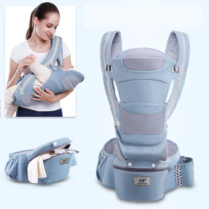 Comfort-Enhancing Baby Carrier with Hip Seat