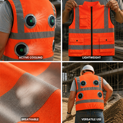 Breezy Comfort Wearable Cooling Vest with Integrated Fan