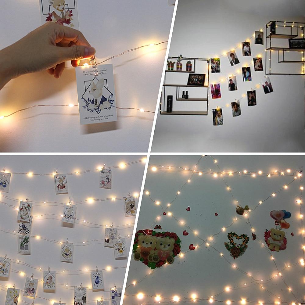 LED String Lights with Clips – Decorative Fairy Lights