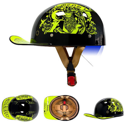 Motorcycle Baseball Helmet - DOT Certified