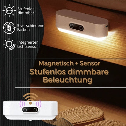 Magnetic Dimmable Light with Smart Sensor | 5 Color Temperatures | Wireless & Rechargeable | Motion Detection & Memory Function