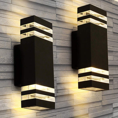 Set of 2 Contemporary Outdoor Wall Lights