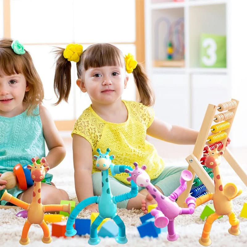 Expandable Suction Cup Toy for Creative Kids – FlexiGiraffe Design
