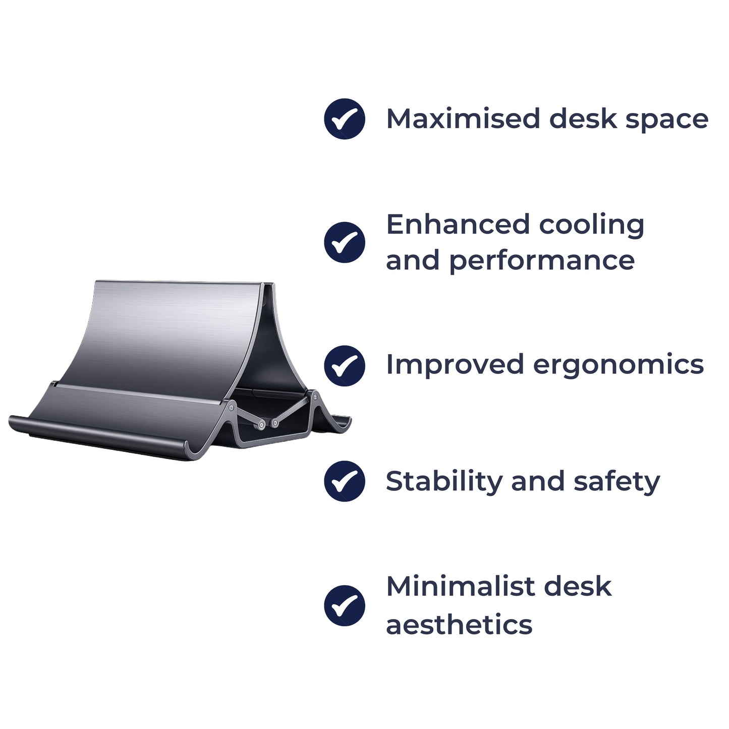 Versatile Aluminum Laptop Stand – Compact Cooling Solution