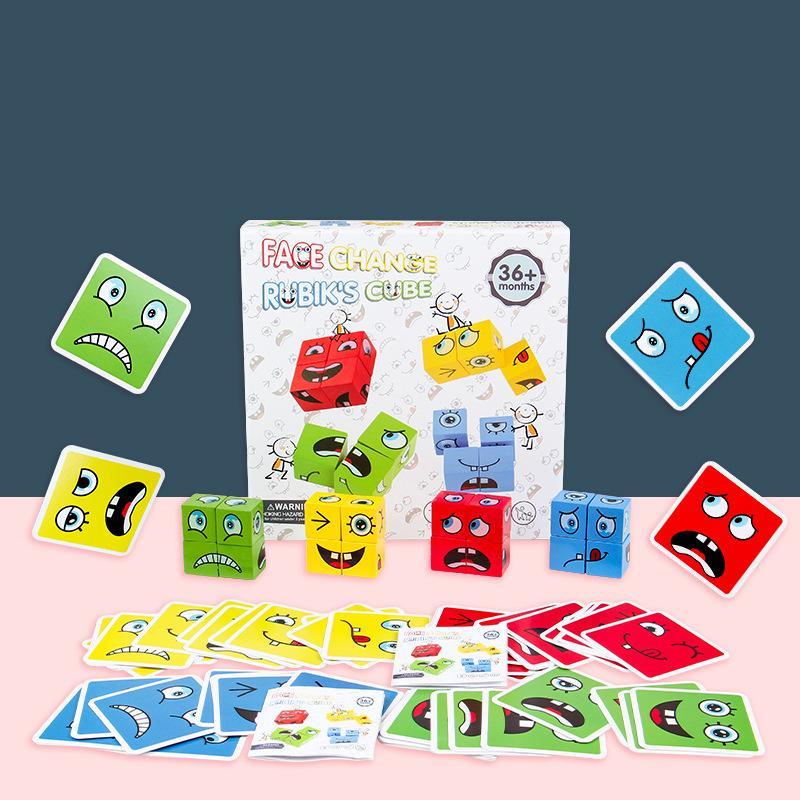 Colorful Educational Wooden Puzzle Game – Block Mixing Toy for Toddlers