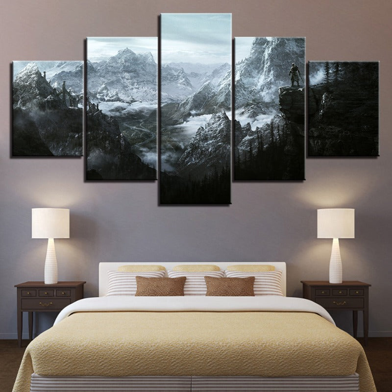 Charming Winter Landscape - 5-Piece Canvas Art Set