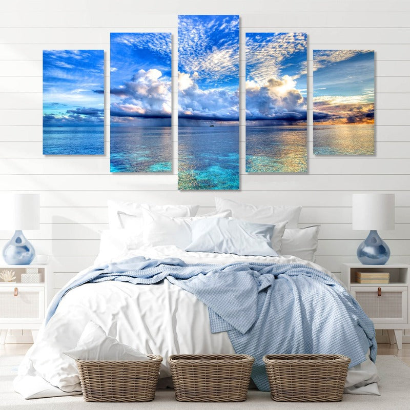 Stunning Coastal Serenity - 5-Piece Canvas Art Set